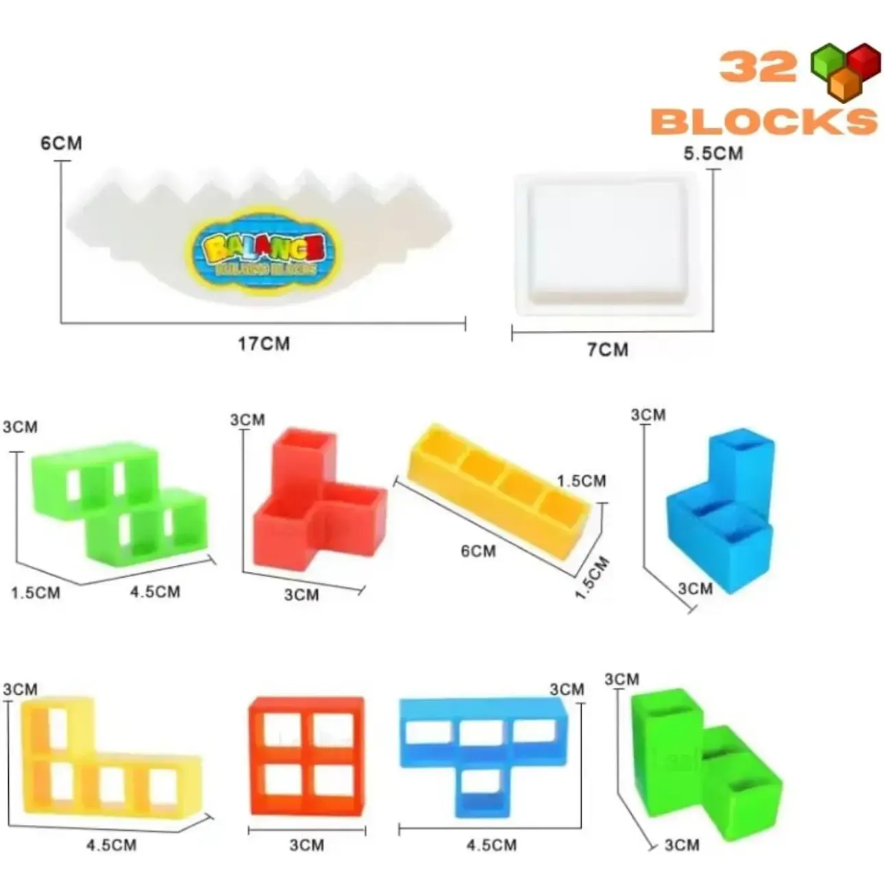 Tetra Balance Building Blocks Puzzle Game for Kids (333-9)