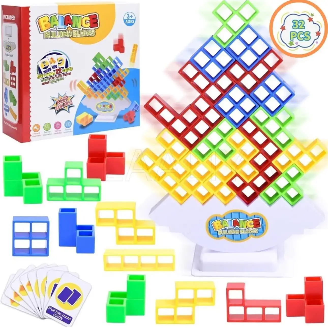Tetra Balance Building Blocks Puzzle Game for Kids