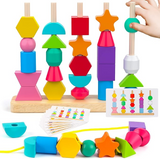 Montessori Wooden Beads Sequencing & Shape Matching For Kids (2025-24)