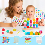 Montessori Wooden Beads Sequencing & Shape Matching For Kids (2025-24)