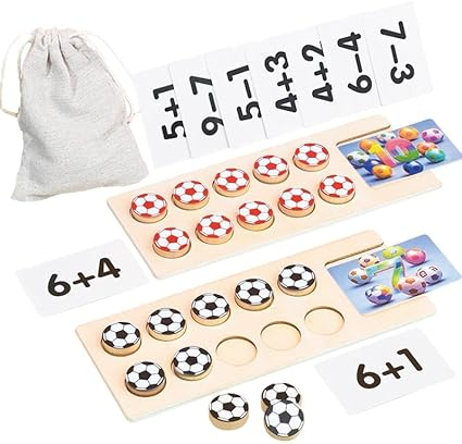 Children Wooden Puzzle Football Mathematics Teaching Game (2025-17)