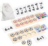 Children Wooden Puzzle Football Mathematics Teaching Game (2025-17)