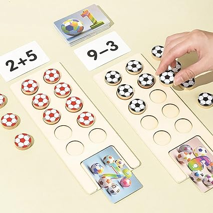 Children Wooden Puzzle Football Mathematics Teaching Game (2025-17)