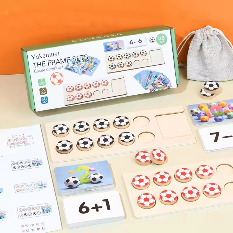 Children Wooden Puzzle Football Mathematics Teaching Game (2025-17)