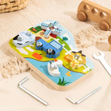 Wooden Farm-Themed Screw Board For Kids (2025-20)