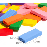Rainbow Cascade Wooden Domino Bricks Set (2025-52)