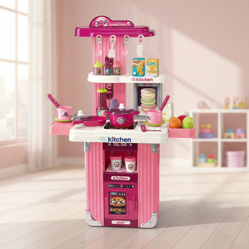 Kitchen Trolley Case Set Pretend Play for Kids (008-601A)