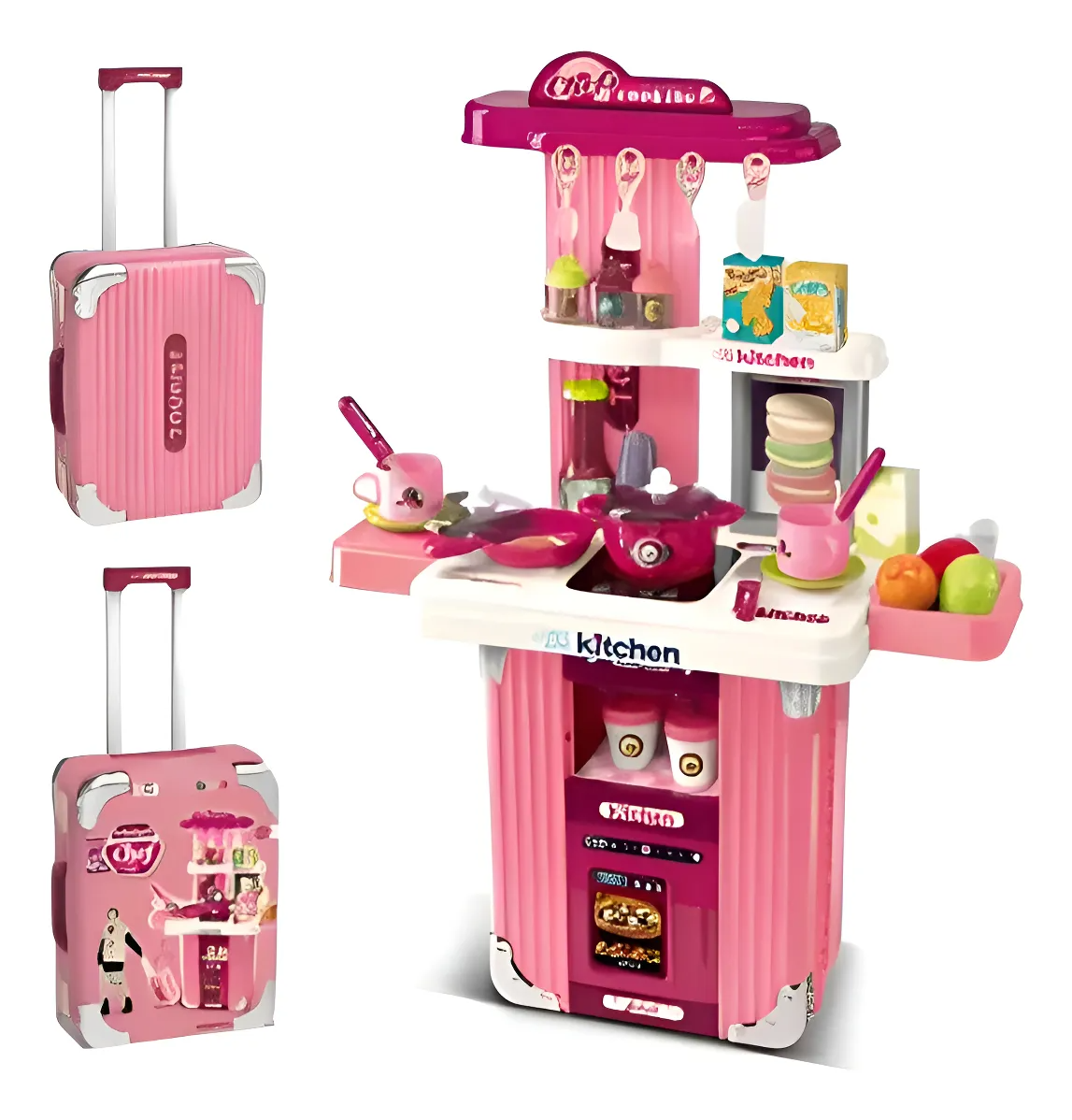 Kitchen Trolley Case Set Pretend Play for Kids (008-601A)