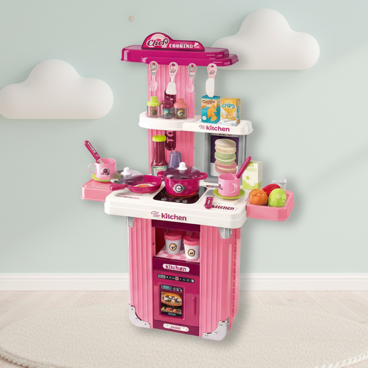 Kitchen Trolley Case Set Pretend Play for Kids (008-601A)