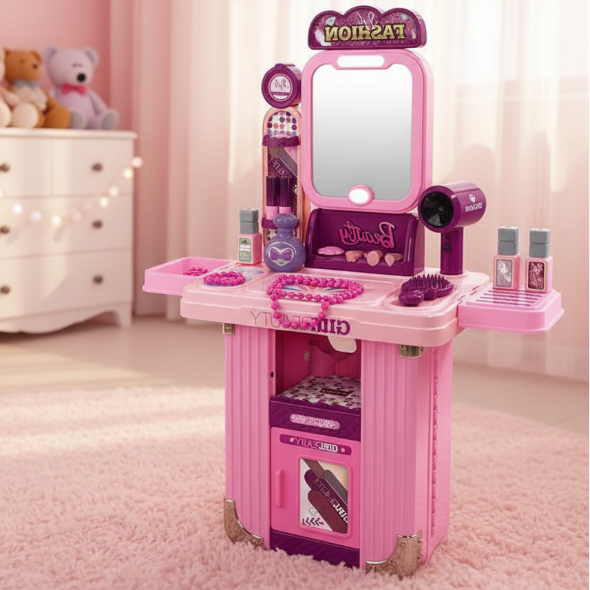 Dress up Pretend Play Princess Hair Salon Toy with Light & Sound (008-603A)