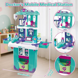 Doctor Trolley Medical Playset – Play Doctor Kit, Pretend Play Hospital Set (008-605A)