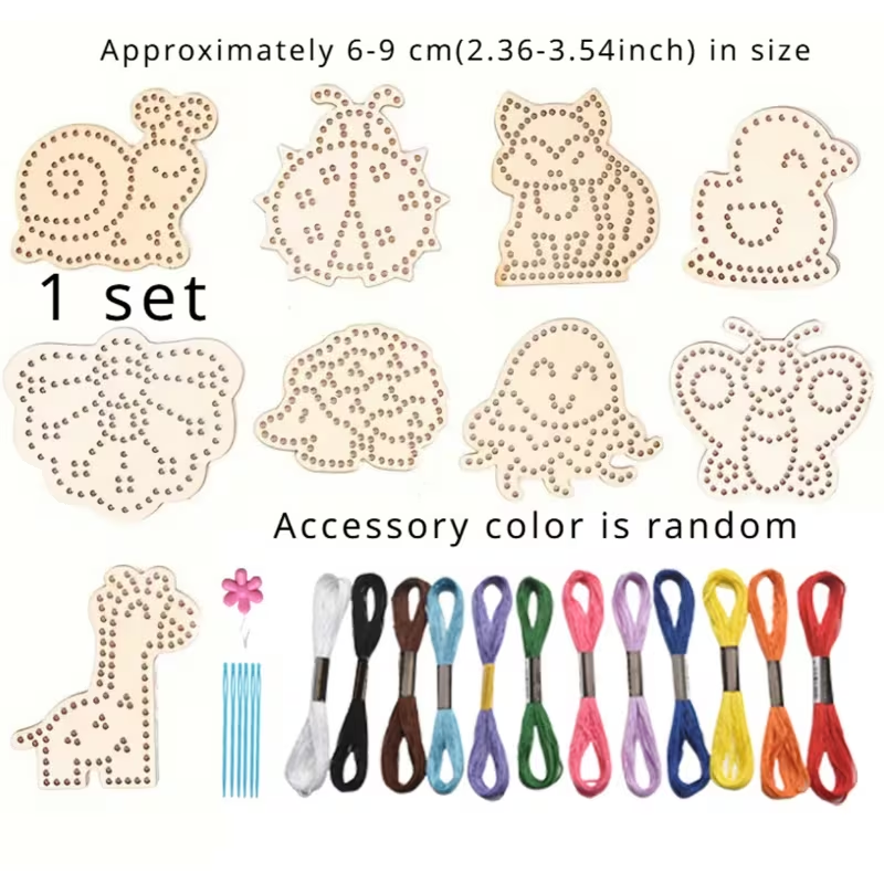 DIY Wooden Animal Cross Stitch Embroidery Kit (2025-29)