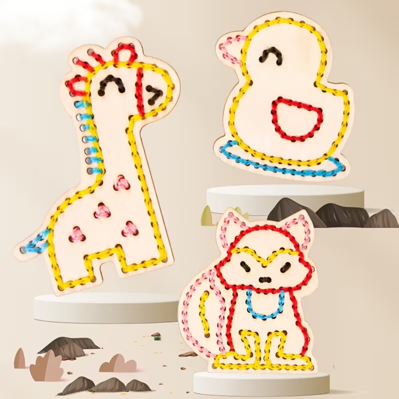 DIY Wooden Animal Cross Stitch Embroidery Kit (2025-29)
