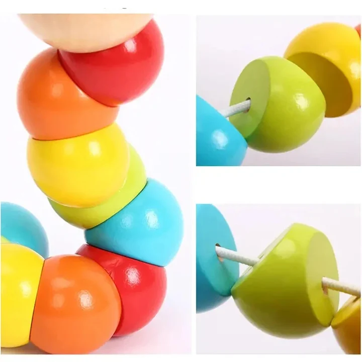 Flexible Wooden Caterpillar Twist Toy for Kids (2025-55)