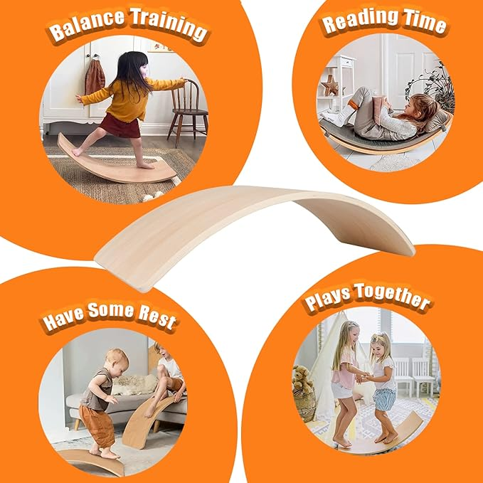 Wooden Wobble Balance Board for Kids (2025-26)
