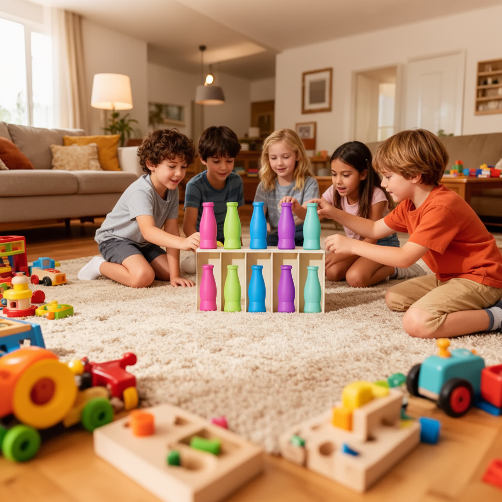 Color Matching Puzzle Bottles – 10pcs Set with Storage Box (2025-15)