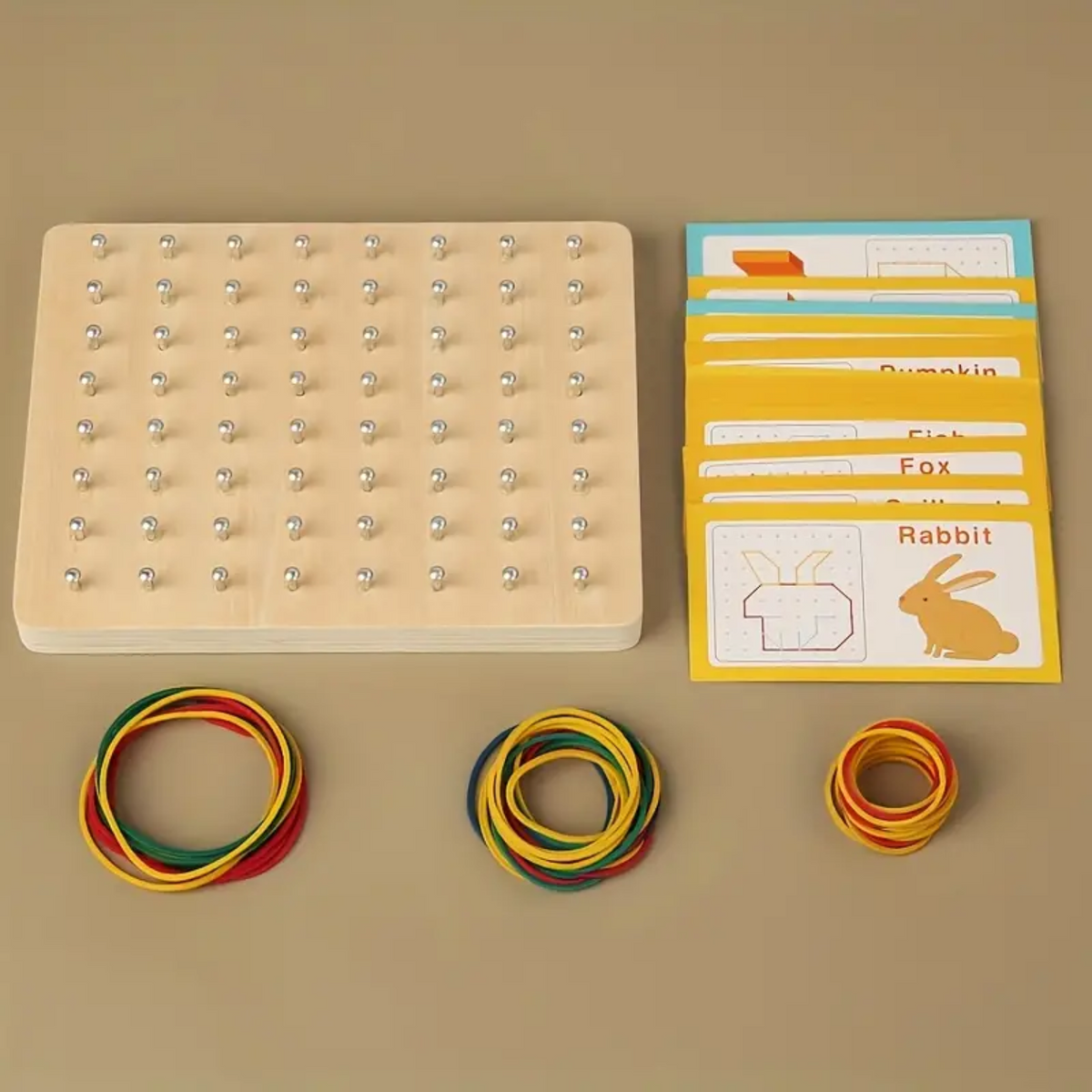 Wooden Montessori Geometry Creative Peg Board For Kids (2025-28)