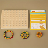 Wooden Montessori Geometry Creative Peg Board For Kids (2025-28)