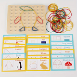 Wooden Montessori Geometry Creative Peg Board For Kids (2025-28)