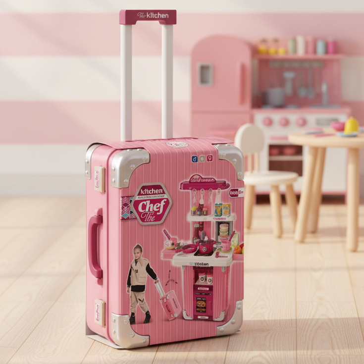 Kitchen Trolley Case Set Pretend Play for Kids (008-601A)