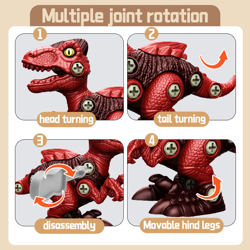 4 Pcs Dinosaur Assembly Toy Set (RL589-26D)