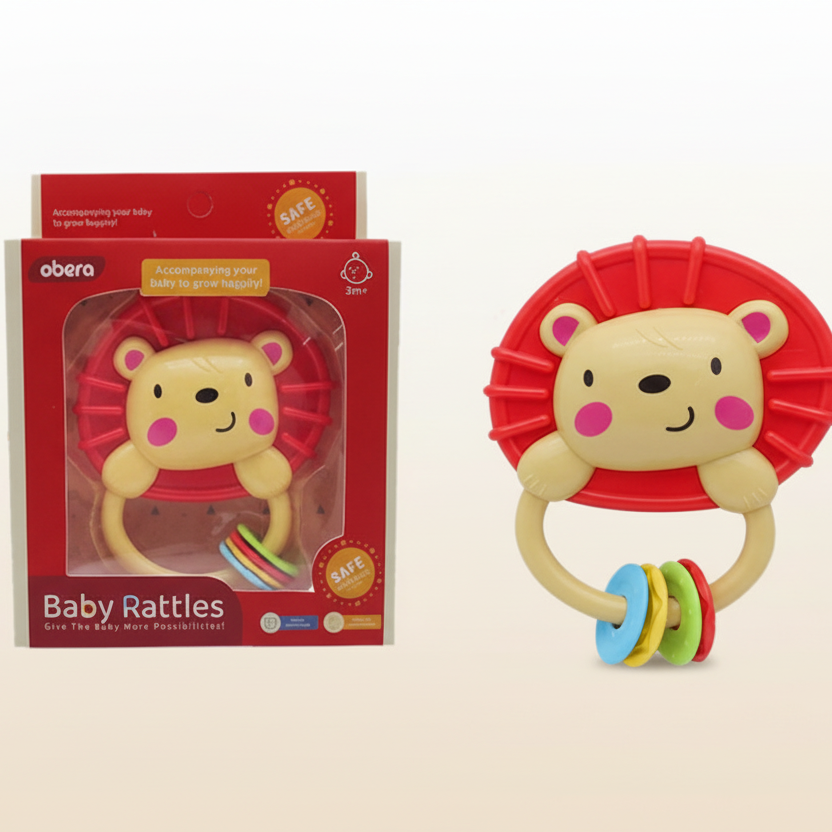Lion Shape Colorful Baby Rattles