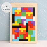 Wooden Intelligence 40 Pcs Russian Puzzle Blocks