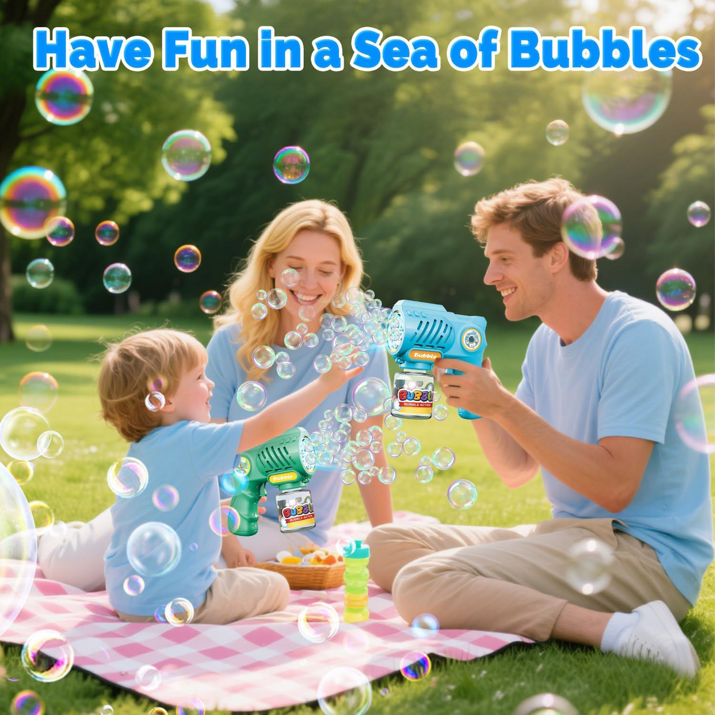 Cartoon Bubble Gun for Kids (Random Color | AL-2037)