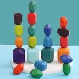 Colorful Wooden Stones Balance Stacking Game For Kids (2025-43)