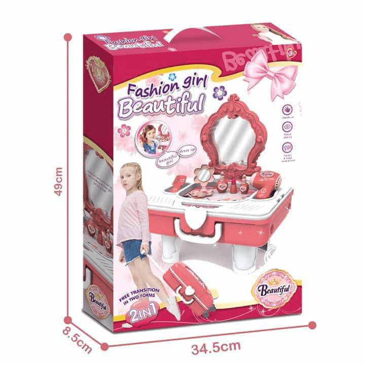 2 in 1 Draw-Bar Box Dressing Table Toys (6610-1)