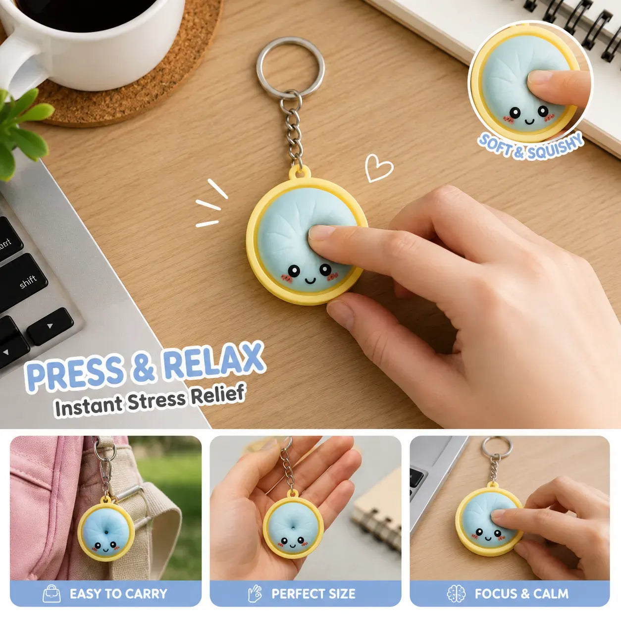 Colorful Mini Keychain Toy for Kids in Multiple Colors