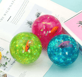 Colorful Glitter-filled Rubber Ball for Kids