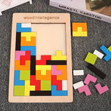 Wooden Intelligence 40 Pcs Russian Puzzle Blocks