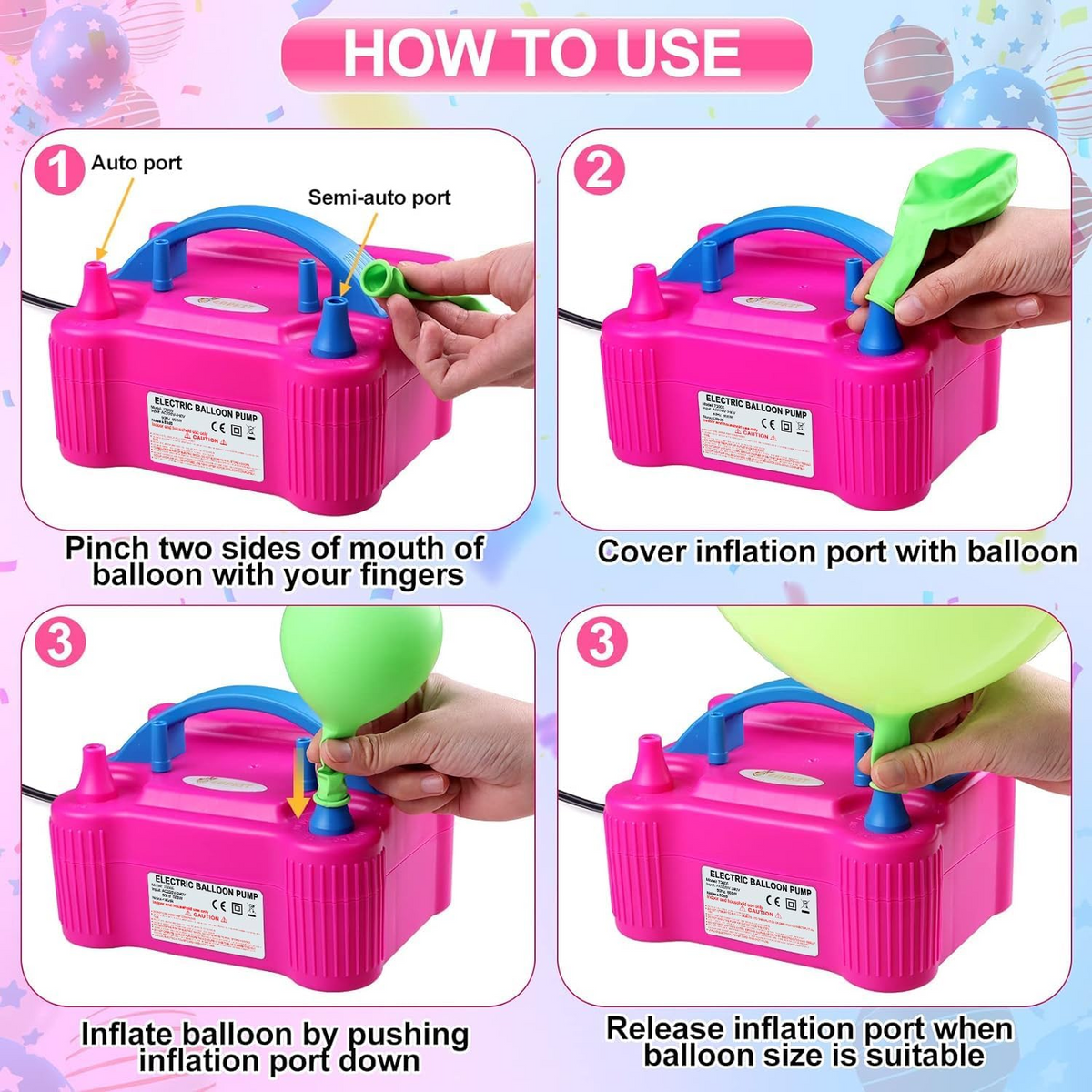 Electric Air Balloon Pump Set