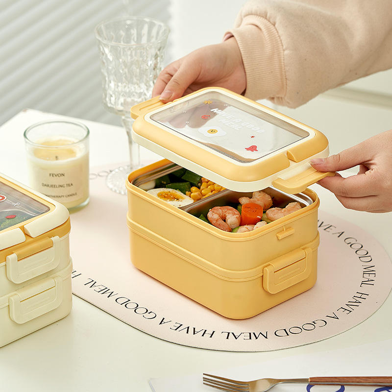Double Layer Stainless Steel Kids Lunch Box (029-9)