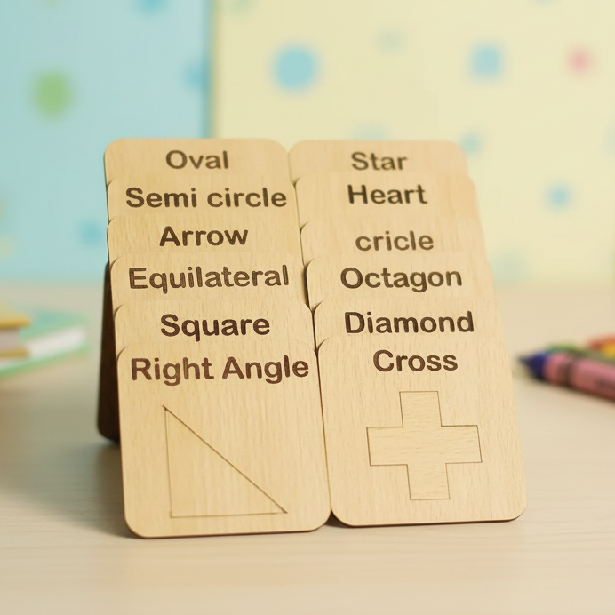 Wooden Signs, Shapes and Puzzles Stencils Set (12Pc)