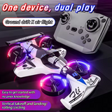 2-in-1 RC Drift Car & Flying Drone Toy for Kids