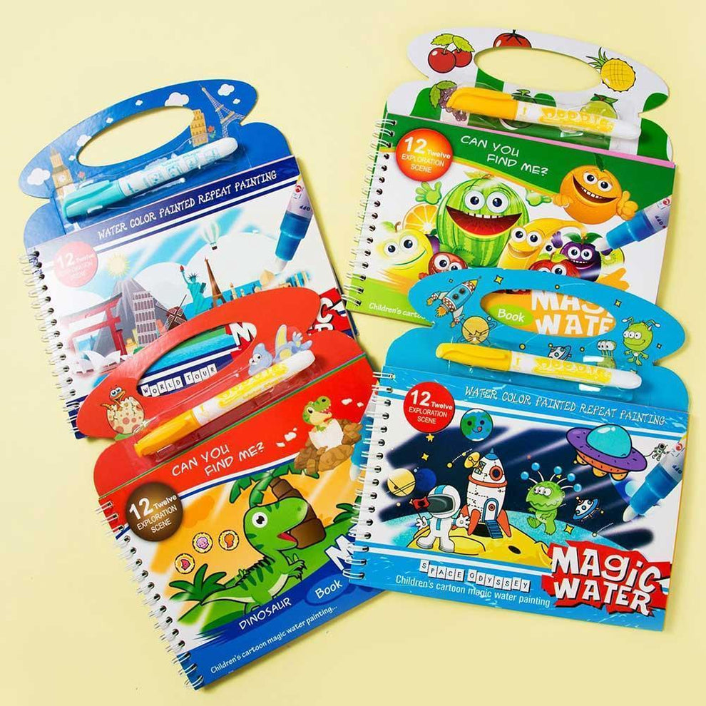 Reusable Drawing Magic Water Pen Coloring Book For kids