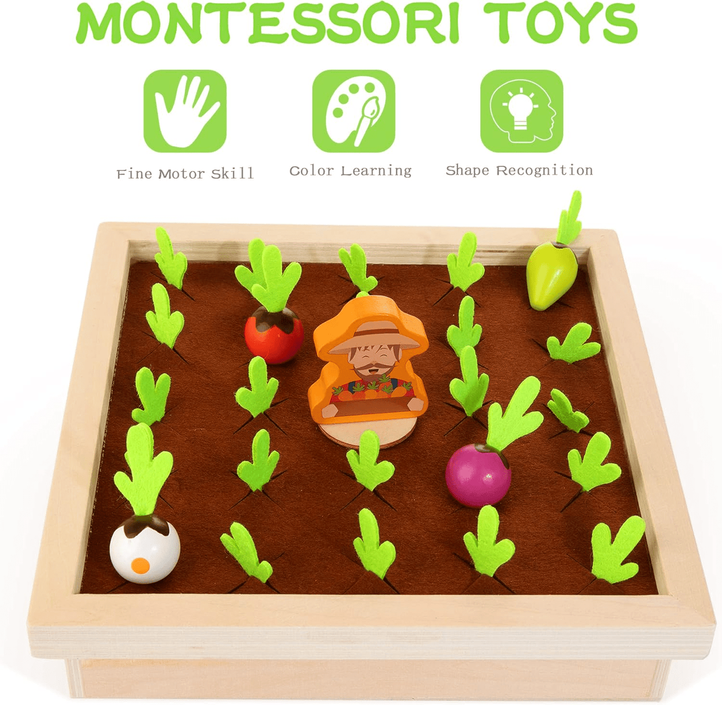 Wooden Carrot Harvest Game - Toynix