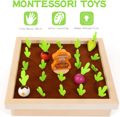 Wooden Carrot Harvest Game - Toynix