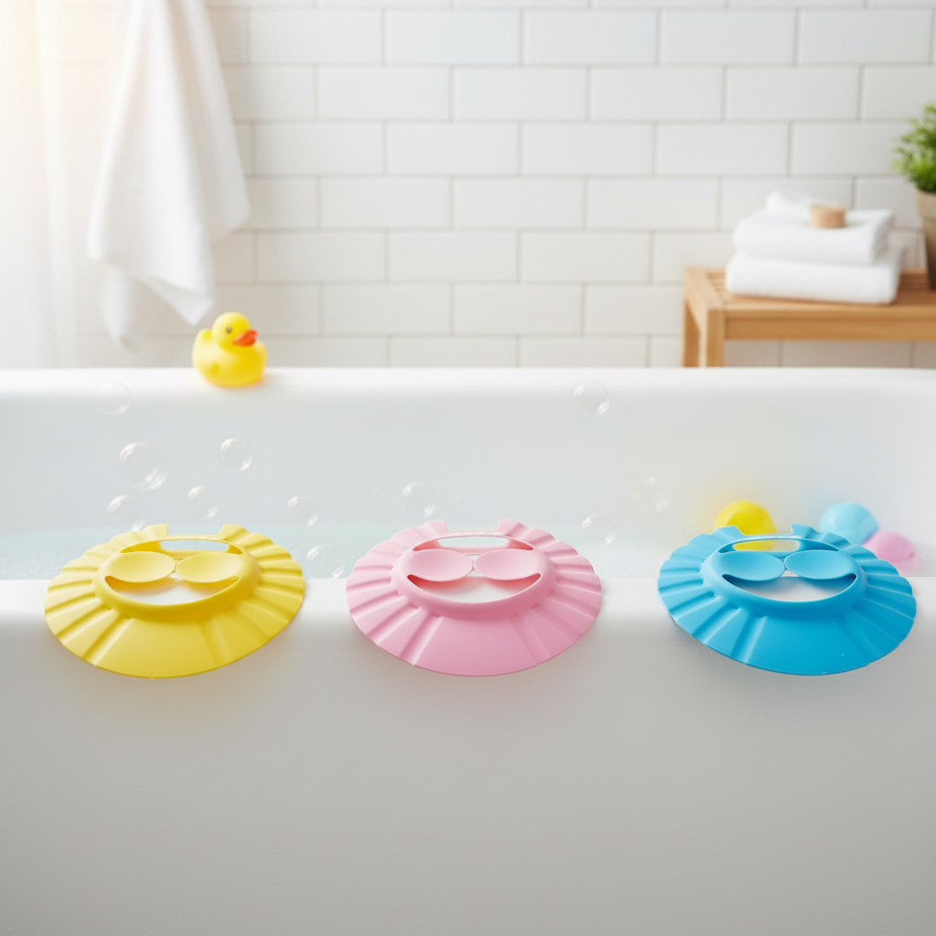 Safe Shampoo Shower Bathing Protect Soft Cap Hat for Babies & Kids (A070)