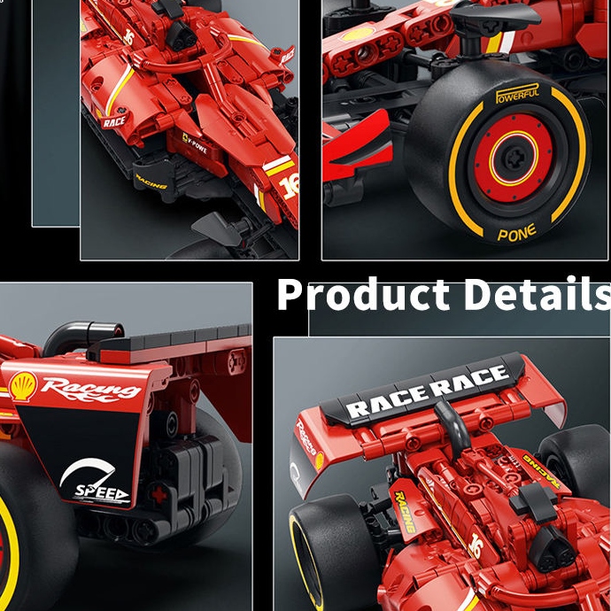 F1 Formula Racer Building Block Car (639 Pcs)