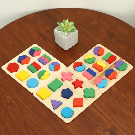 Wooden Puzzle Shapes Educational Toy For Kids - 1 PC (Random) | 2025-7