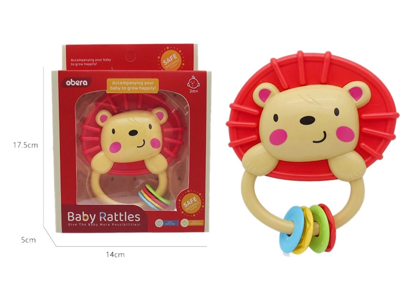 Lion Shape Colorful Baby Rattles