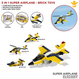 Architect Airplane Brick Toy 3-in-1 Building Blocks – (130 Pieces | 3105)