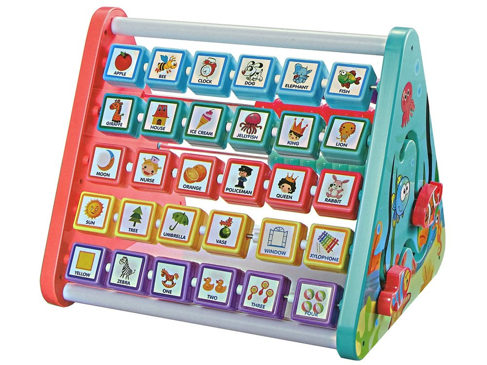 5-in-1 Multifunction Learning Activity Shelf for Kids