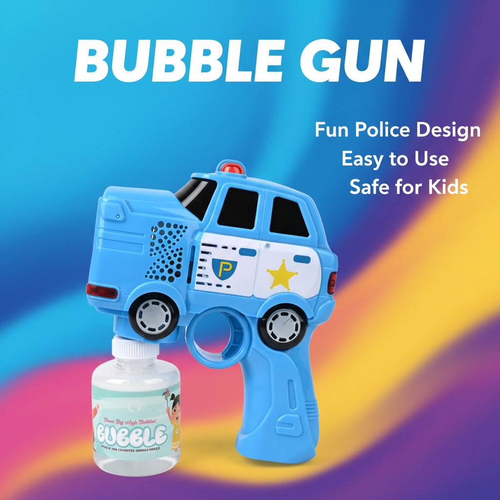 police car bubble target toy for kids bubble shooting toy car Pakistan
