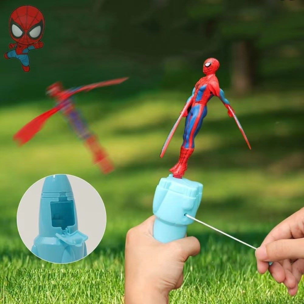 Flying Spiderman Action Toy for Kids – Hand Press Launcher Toy (9106)