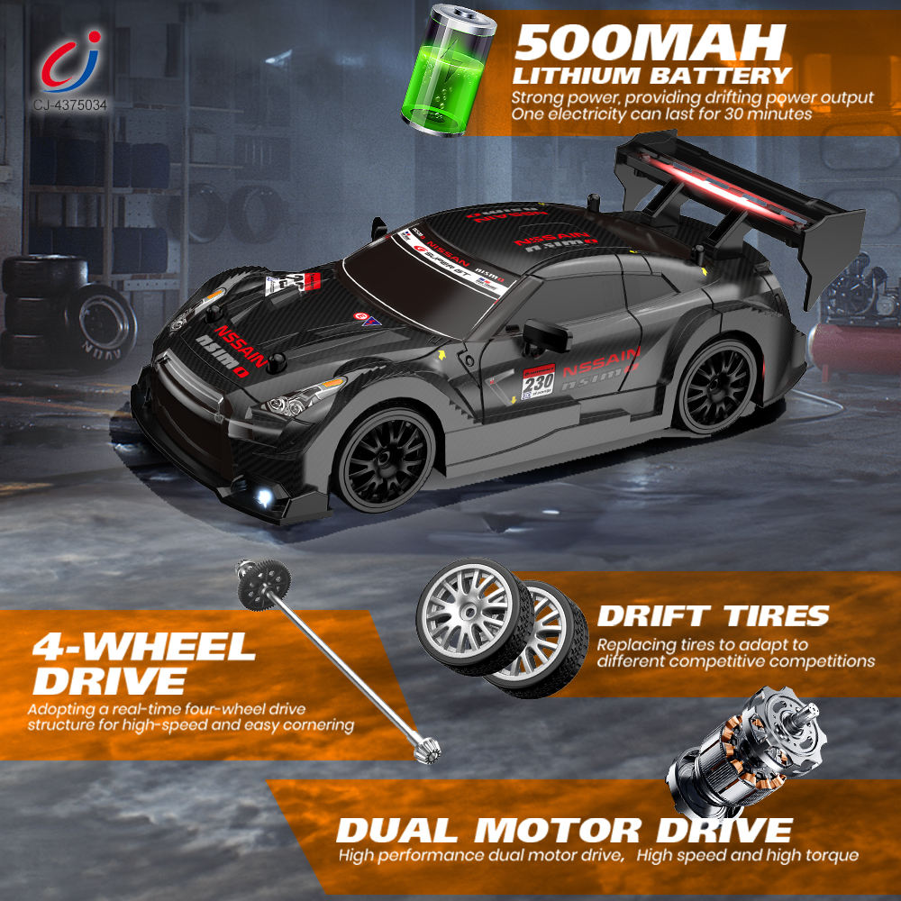 RC Nissan GT-R Drift Car for Kids – 2.4GHz High Speed (8601)