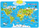 Interactive Talking Animal World Map with Sound For Kids